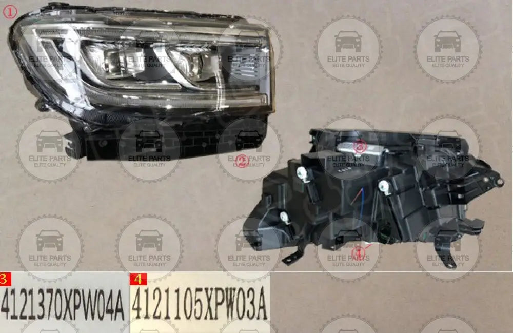 GWM POER Cannon Original Right Front Combination Headlight Lamp Assembly (كشاف مصباح امامى جهة اليمين جريت وول بيكب بوير) 4121105XPW03A