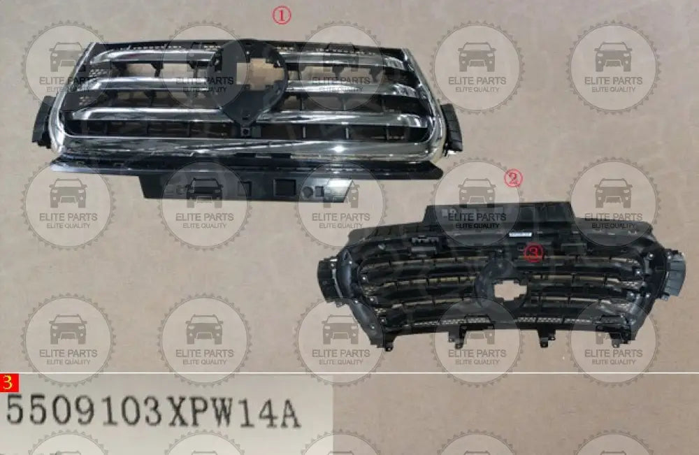 Great Wall POER Cannon Original Front Radiator Grille Assembly (شبكة امامية اصلية جريت وول بيكب باور) 5509103XPW14A