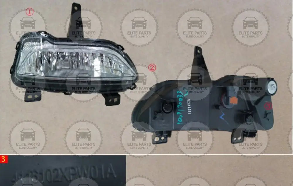 Great Wall POER Cannon Original Left Front Fog Lamp Assembly (مصباح كشاف ضباب امامى جهة اليسار جريت وول بيكب بوير) 4116102XPW01A