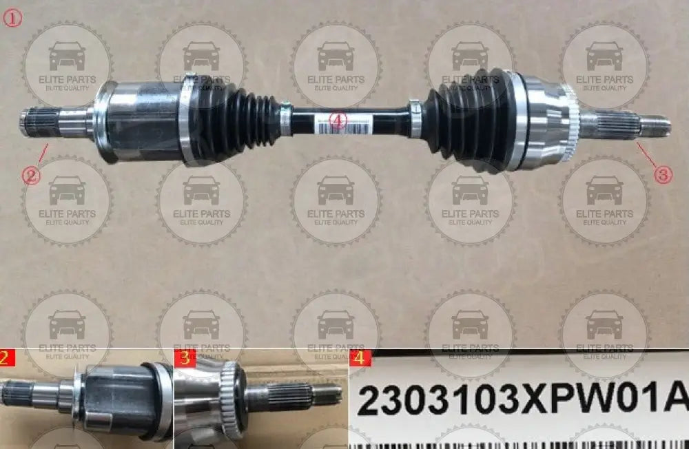 Great Wall POER Cannon Original Right Front Drive Shaft Axle Assembly (كوبلن عاكس امامي جهة اليمين جريت وول بيكب باور) 2303103XPW01A