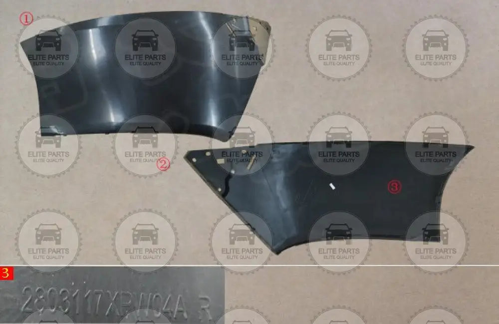 Great Wall Poer Pickup Cannon Front Bumper Right Trim Panel (ديكور الواح بلاستيك للصدام الامامى جهة اليمين جريت وول بيكب بوير) 2803117XPW04A