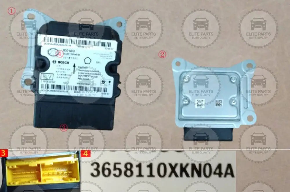 HAVAL Dargo Original Airbag Control Unit Module (وحدة تحكم كنترول كمبيوتر الوسائد الهوائية هافال دارجو) 3658110XKN04A