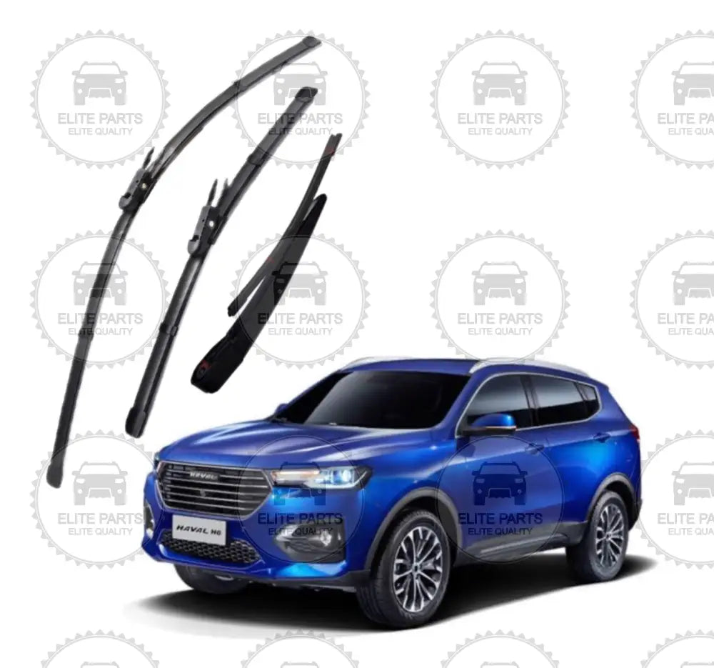 HAVAL H6 2nd Gen. Original Front & Rear Wipers Blades Kit (طقم مساحات زجاج امامية و خلفية اصلية هافال اتش 6 الجيل الثانى) 5205142AKZ1DA + 5205132AKZ1DA + 6310112AKZ1DA