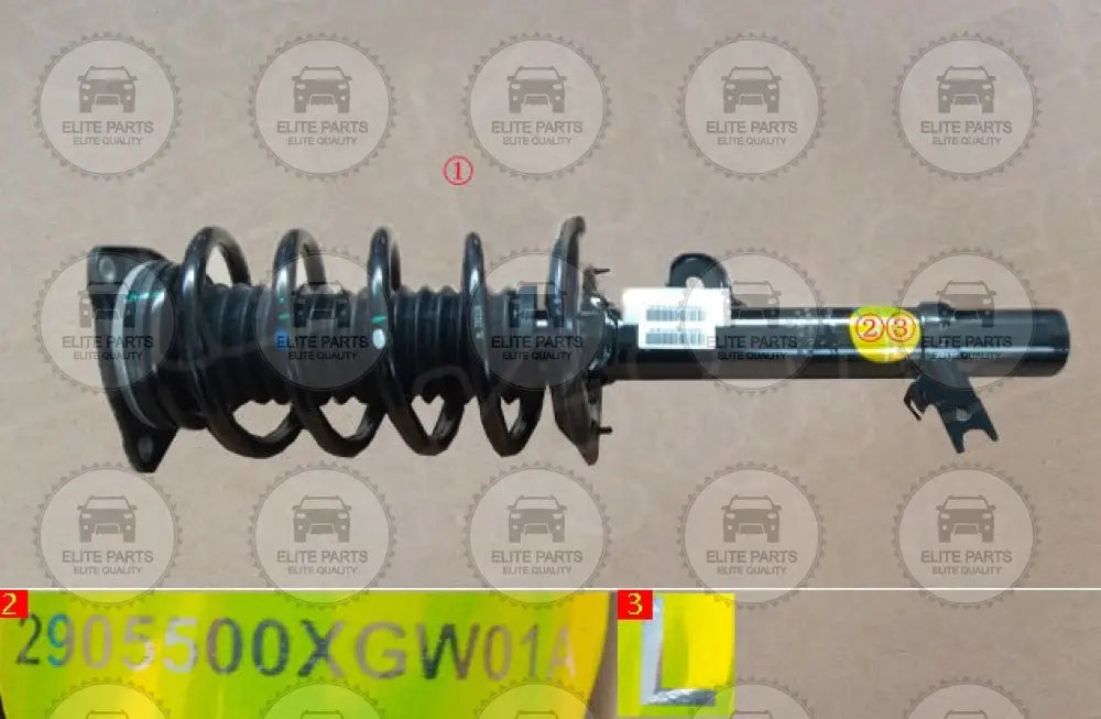 HAVAL H6 3rd Gen. 4WD Original Left Front Shock Absorber And Coil Spring Assembly (مساعد ممتص الصدمات الامامى مع زنبرك جهة اليسار هافال اتش 6 الجيل الثالث دفع رباعى) 2905500XGW01A