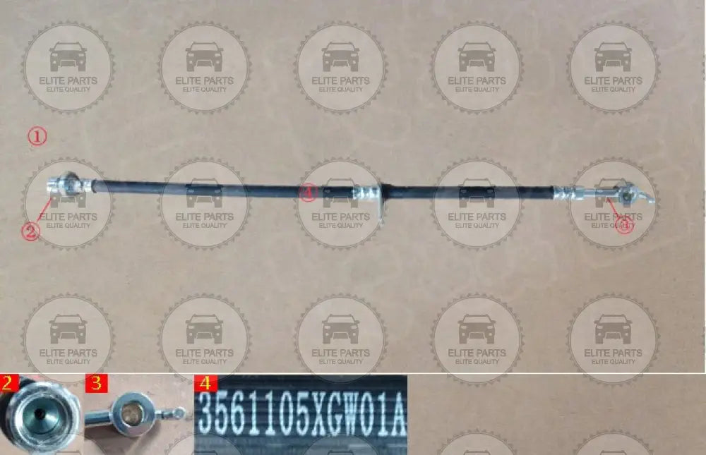 HAVAL H6 3rd Gen. Original Right Front Brake Pipe Hose (خرطوم فرامل امامى جهة اليمين هافال اتش 6 الجيل الثالث) 3561105XGW01A
