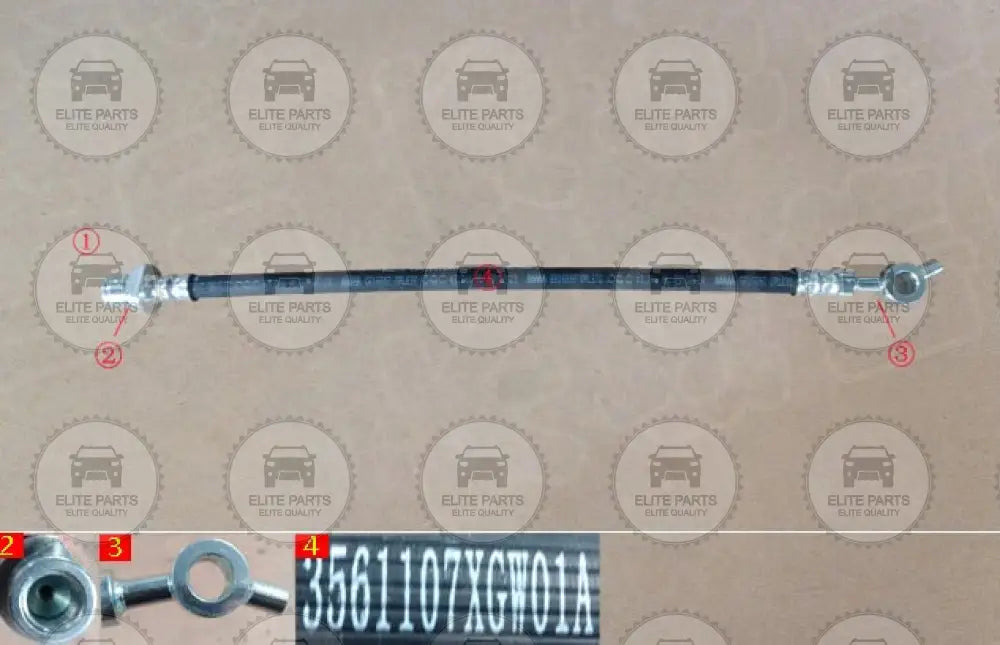 HAVAL H6 3rd Gen. Original Right Rear Brake Pipe Hose Assembly (خرطوم فرامل خلفى جهة اليمين هافال اتش 6 الجيل الثالث) 3561107XGW01A