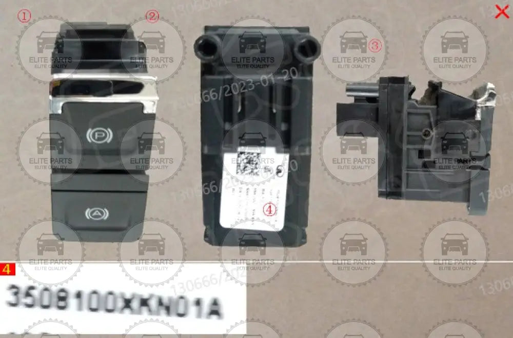 HAVAL H6 3rd Gen Auto-Hold & Hand Brake Original Internal Buttons 3508100XKN01A هافال اتش 6 الجيل الثالث أزرار داخلية أصلية للوقوف التلقائي و فرامل اليد