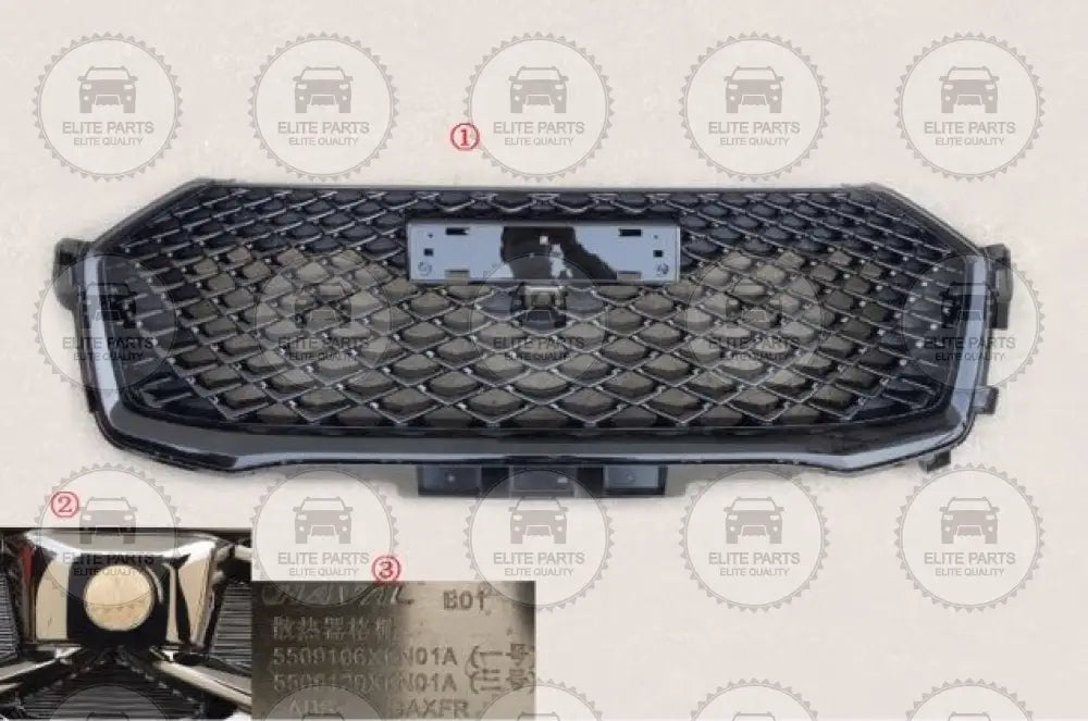 HAVAL H6 3rd Generation Original Black edition Front Radiator Grille 5509280XKN01A هافال H6 الجيل الثالث أصلية النسخة السوداء شبكة أمامية