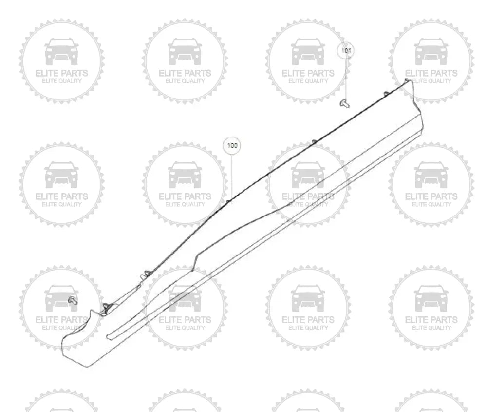HAVAL H6 GT Original Right Rear Door Outer Decorative Trim Panel Assembly (لوح كسوة الباب الخلفى جهة اليمين الخارجية هافال اتش 6 جى تى) 5006290XKN03A