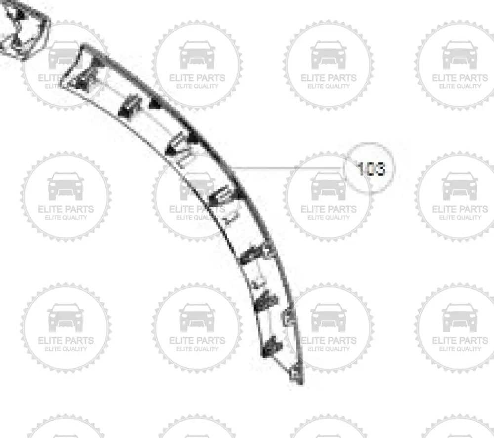 HAVAL H6 GT original Right Rear Wheel Eyebrow Fender Flare Arch (داير الرفرف قوس بلاستيك خارجى للعجلة الخلفية جهة اليمين هافال اتش 6 جى تى) 5006600XKN03A
