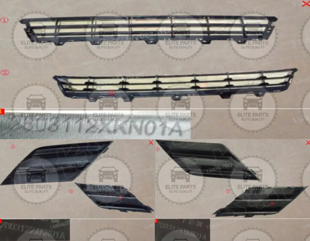 HAVAL H6 Third Generation Front Bumper Lower Grille and Side Parts (شبكة امامية سفلية للصدام الامامى هافال اتش 6 الجيل الثالث)