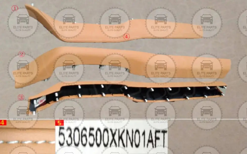 HAVAL H6 third generation Right Front Dashboard Leather Panel Camel Beige Color (تابلوه امامى جلد لون بيج جملى هافال اتش 6 الجيل الثالث) 5306500XKN01AFT