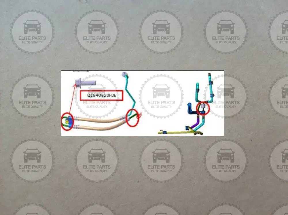 HAVAL H9 Original Power Steering Oil Inlet & Return Pipe Assembly (ماسورة دخول و خروج زيت باور ستيرنج لعجلة القيادة هافال اتش 9) 3406100XKV08A