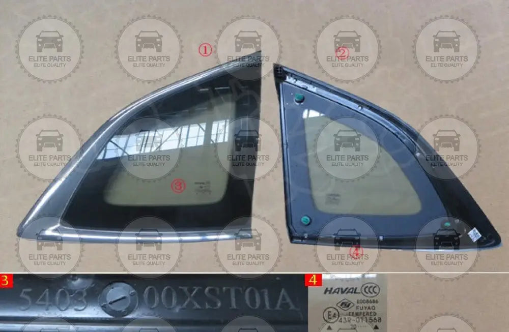 HAVAL Jolion Original Right Rear Window Glass Assembly (شراعة زجاج خلفى جانبى اصلى جهة اليمين هافال جوليان) 5403400XST01A