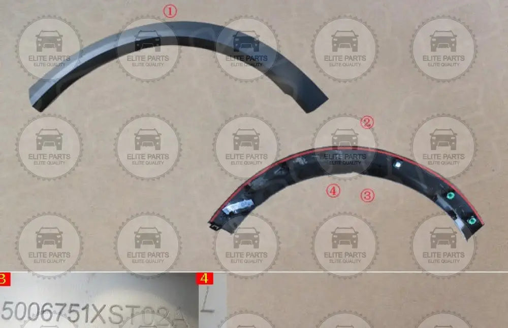 HAVAL Jolion Pro Left Rear Wheel eyebrow Front Section fender flare Arch (فيبر بلاستيك داير الرفرف الخلفى جهة اليسار الجزء الامامى هافال جوليان برو) 5006730XST02A