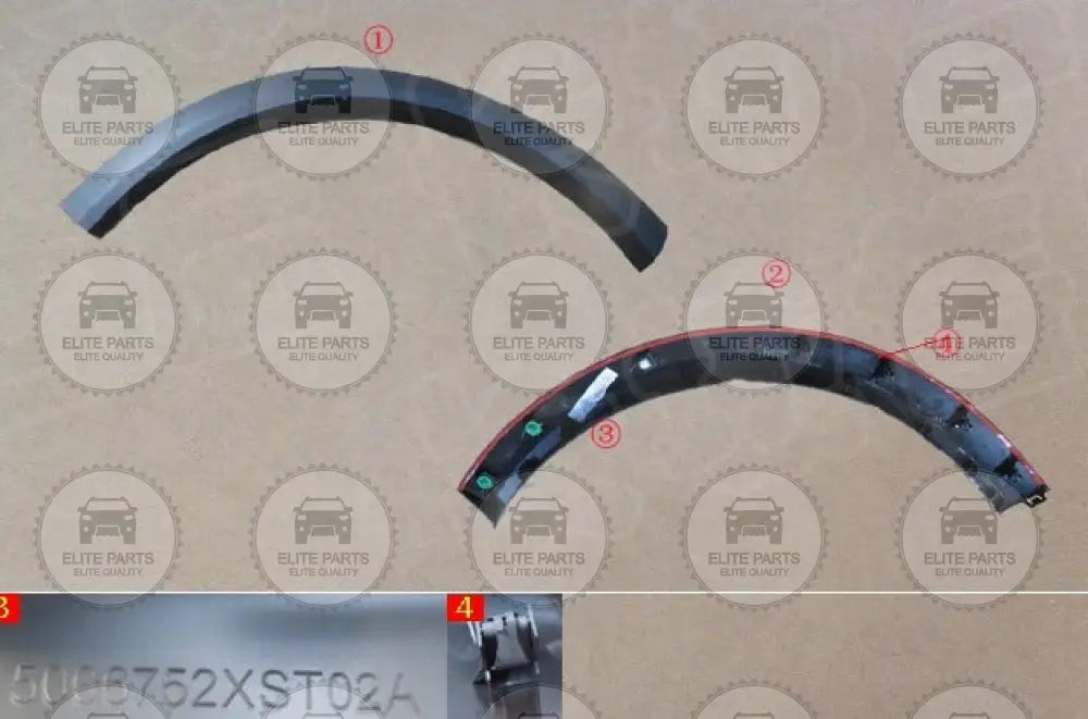 HAVAL Jolion Pro Right Rear Wheel eyebrow Front Section fender flare Arch (فيبر بلاستيك داير الرفرف الخلفى جهة اليمين الجزء الامامى هافال جوليان برو) 5006740XST02A
