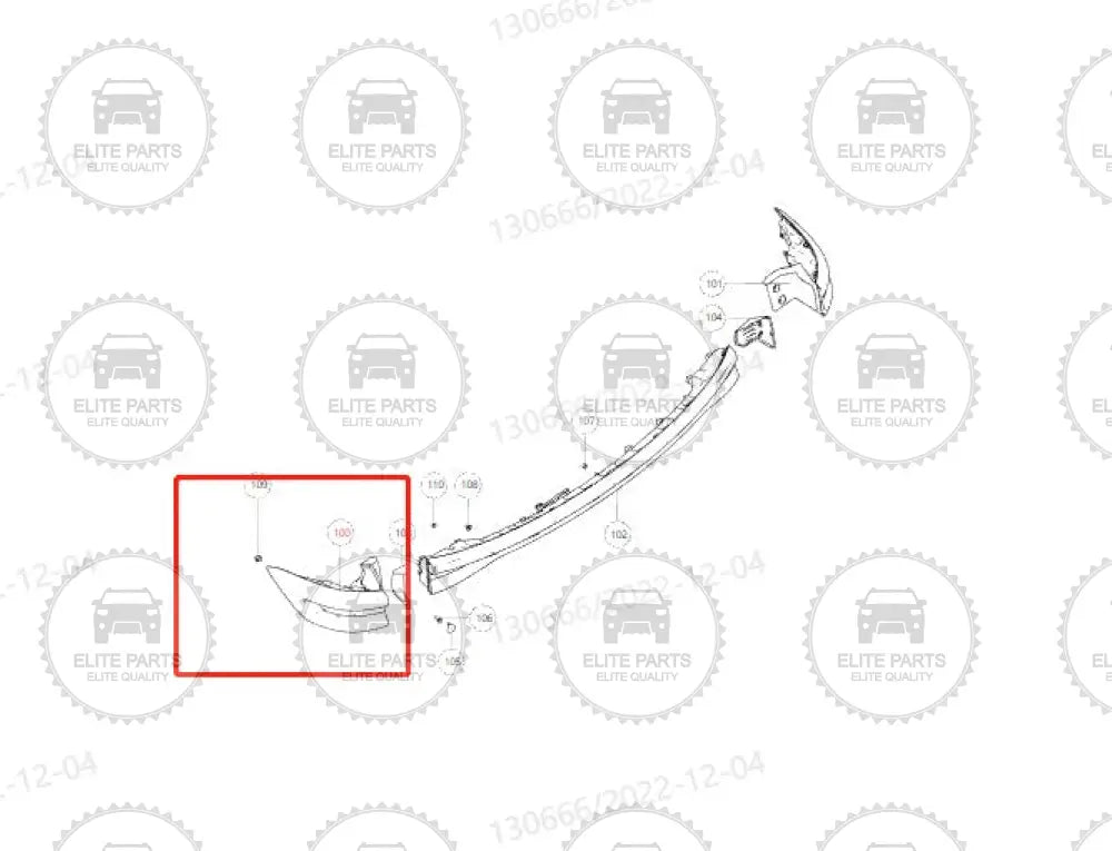 Haval H6 2022 Original Outer Rear Tail Lamp Assembly