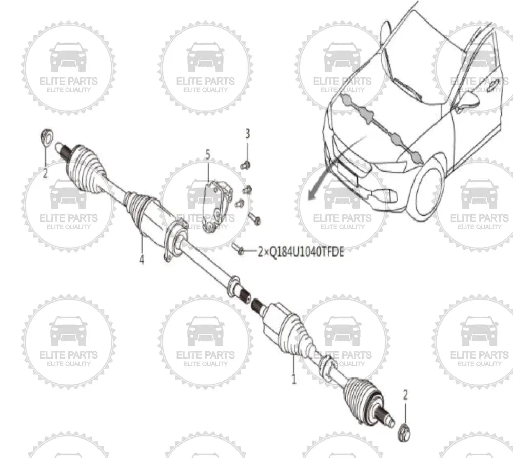 Haval H6 2nd Gen Original Front Drive Shafts Assembly (عكوسات امامية هافال H6 الجيل الثانى)