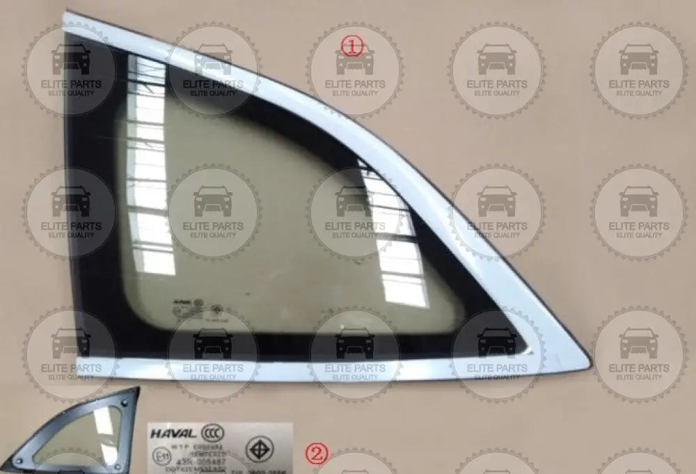 Haval H6 3rd Gen. Original Left Side Rear Window Glass Assy 5403300XKN01A هافال H6 الجيل الثالث زجاج الشراعة الخلفية الأصلي من الجانب الأيسر