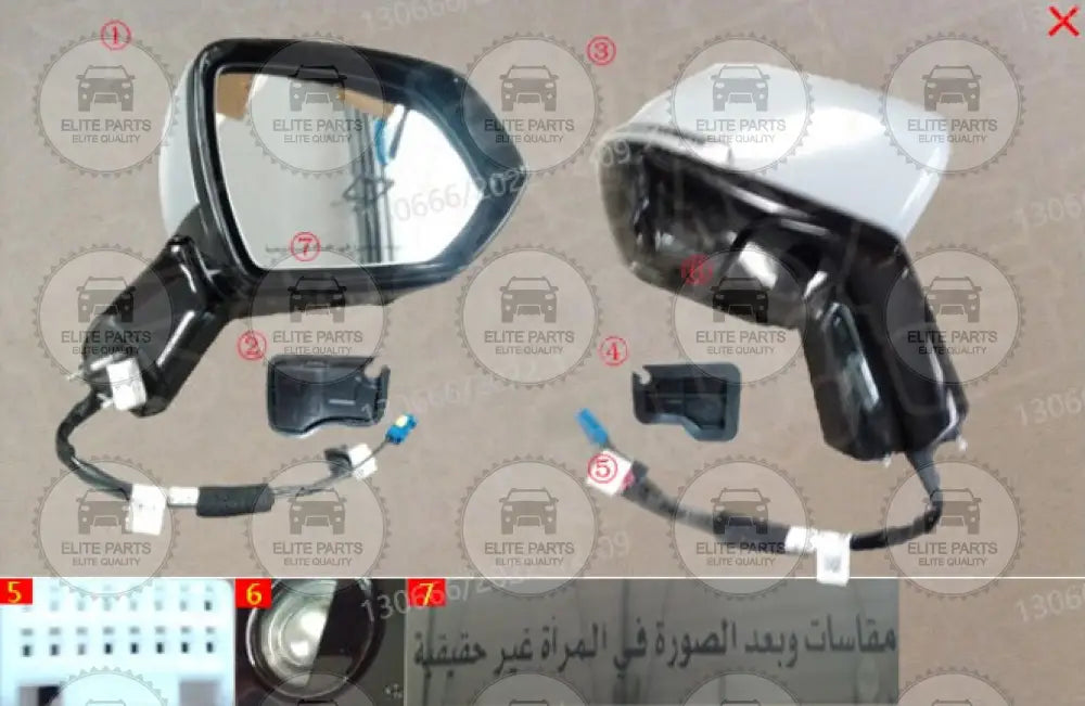 Haval H6 3rd Gen. Original Right Rearview mirror assembly (مراية جانبية اصلية يمين هافال H6 الجيل الثالث) 8202340XKN11A