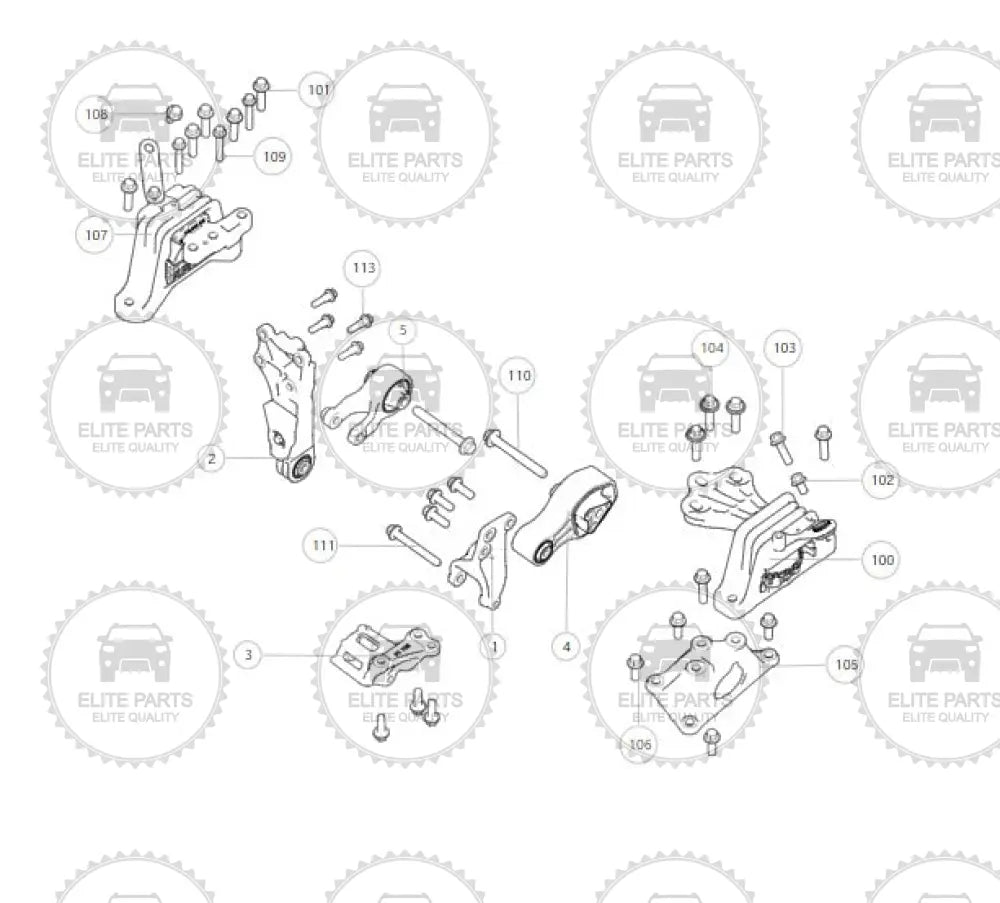 Haval H6 3rd Generation 1.5T Original Engine Suspension Mounts هافال H6 الجيل الثالث 1.5T حوامل تعليق المحرك الأصلي