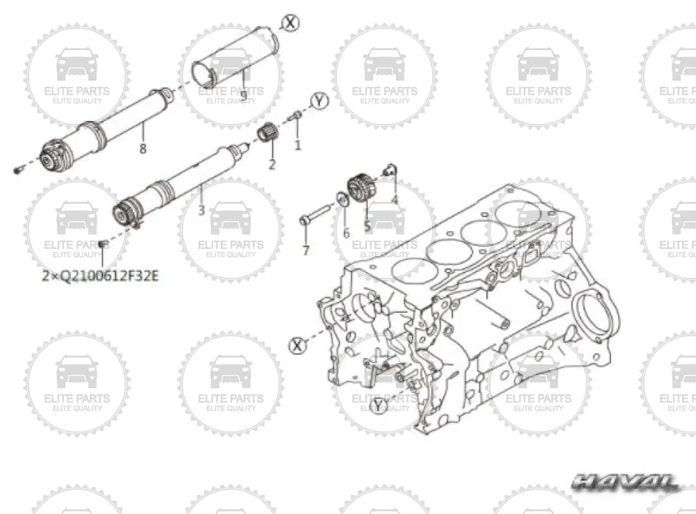 Haval H9 2018 Original Balance Shaft Assembly هافال H9 2018 عمود التوازن الأصلي