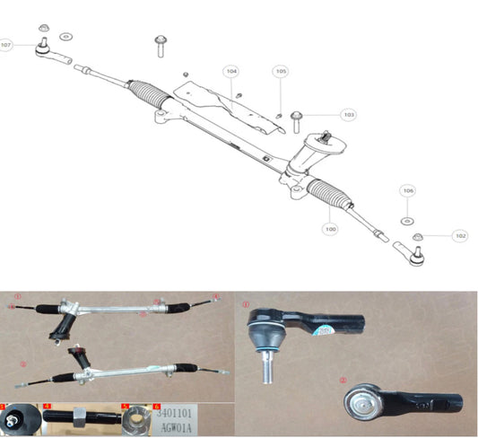 Haval H6 3rd Generation Original Steering Gear and Outer Tie Rods