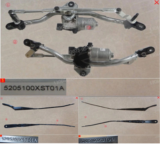 Haval Jolion 2022 Original Front wipers linkage and motor assembly