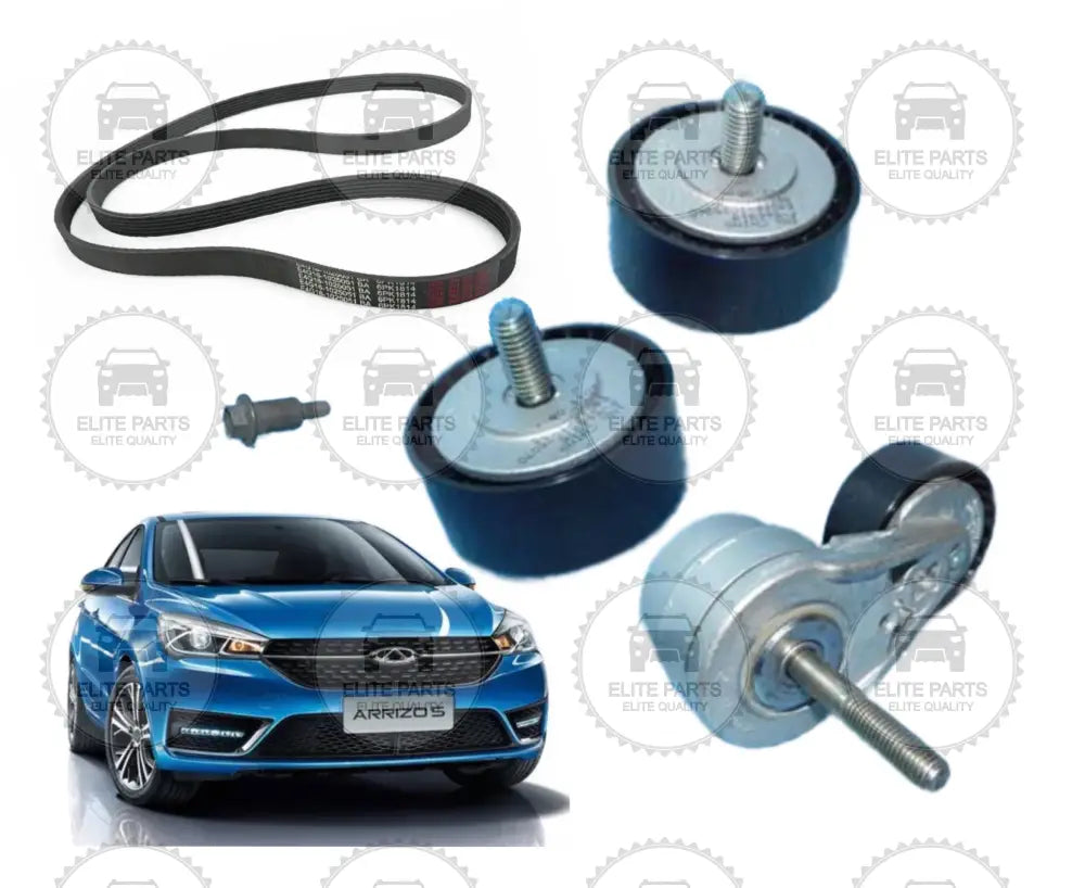 CHERY Arrizo 5 Original Engine Belt Full Repair Kit (طقم مجموعة اصلاح سير حزام المحرك مع بلية و شداد شيرى اريزو 5)
