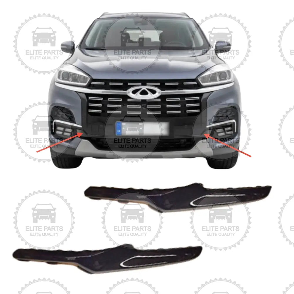 CHERY TIGGO 8 Original Daytime Running Lamp Black Trim Cover (شريط بلاستيك غطاء المصباح النهاري الامامي الاصلي شيري تيجو 8)