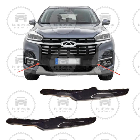 CHERY TIGGO 8 Original Daytime Running Lamp Black Trim Cover (شريط بلاستيك غطاء المصباح النهاري الامامي الاصلي شيري تيجو 8)