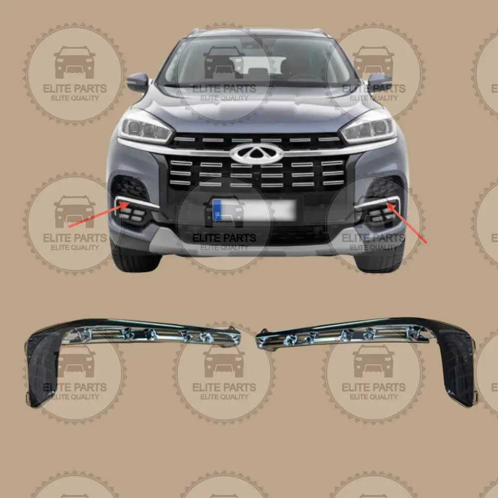 CHERY TIGGO 8 Original Front Daylight Running Lamp Silver Trim Cover (غطاء تزيين كروم فضي لمصباح الضوء النهاري الامامي الاصلي شيري تيجو 8)