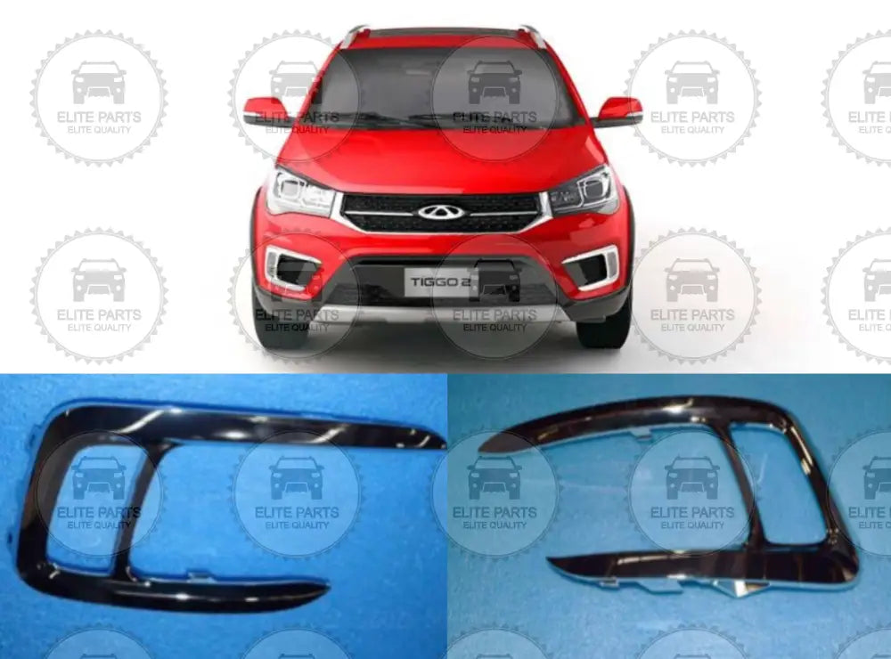 CHERY Tiggo 2 Original Front Fog Lamp Bright Decoration Trim (اطار فضى نيكل لتزيين الصدام الامامى شيرى تيجو 2)
