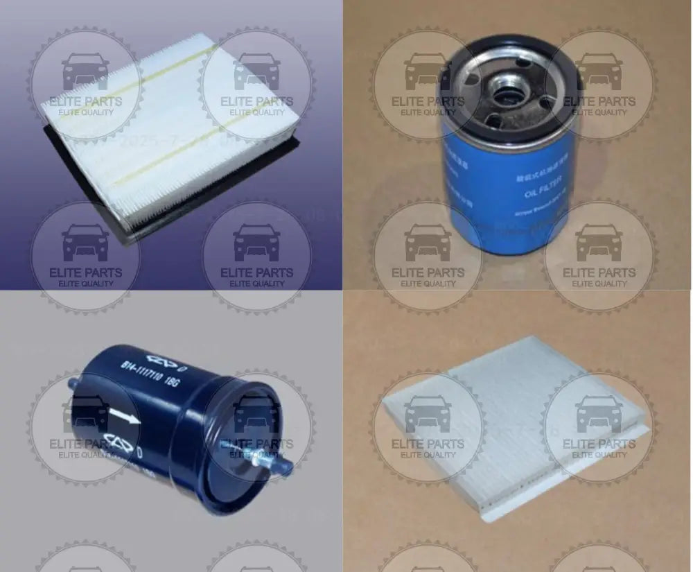 CHERY Tiggo 2 Pro Original Maintenance Filters 4 Pieces Kit (مجموعة طقم فلاتر الصيانة الدورية شيرى تيجو 2 برو)
