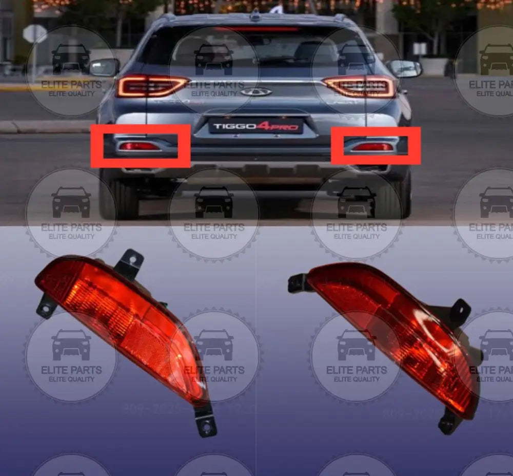 CHERY Tiggo 4/4 Pro/5X Original Rear Fog Light Lamp Assembly (فوانيس كشافات مصابيح ضباب خلفية عواكس ضوء خلفية شيرى تيجو 4 و 4 برو)