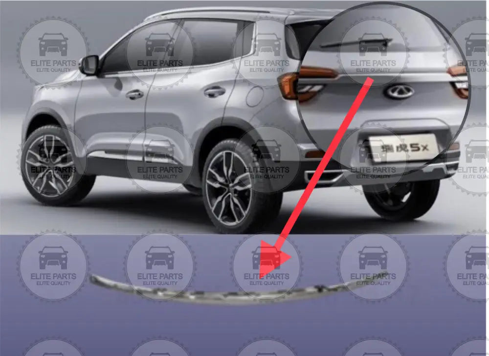 CHERY Tiggo 4 Original Rear Tailgate Bright Strip (شريط فضى خلفى لباب شنطة صندوق الامتعة شيرى تيجو 4) 609000307AA