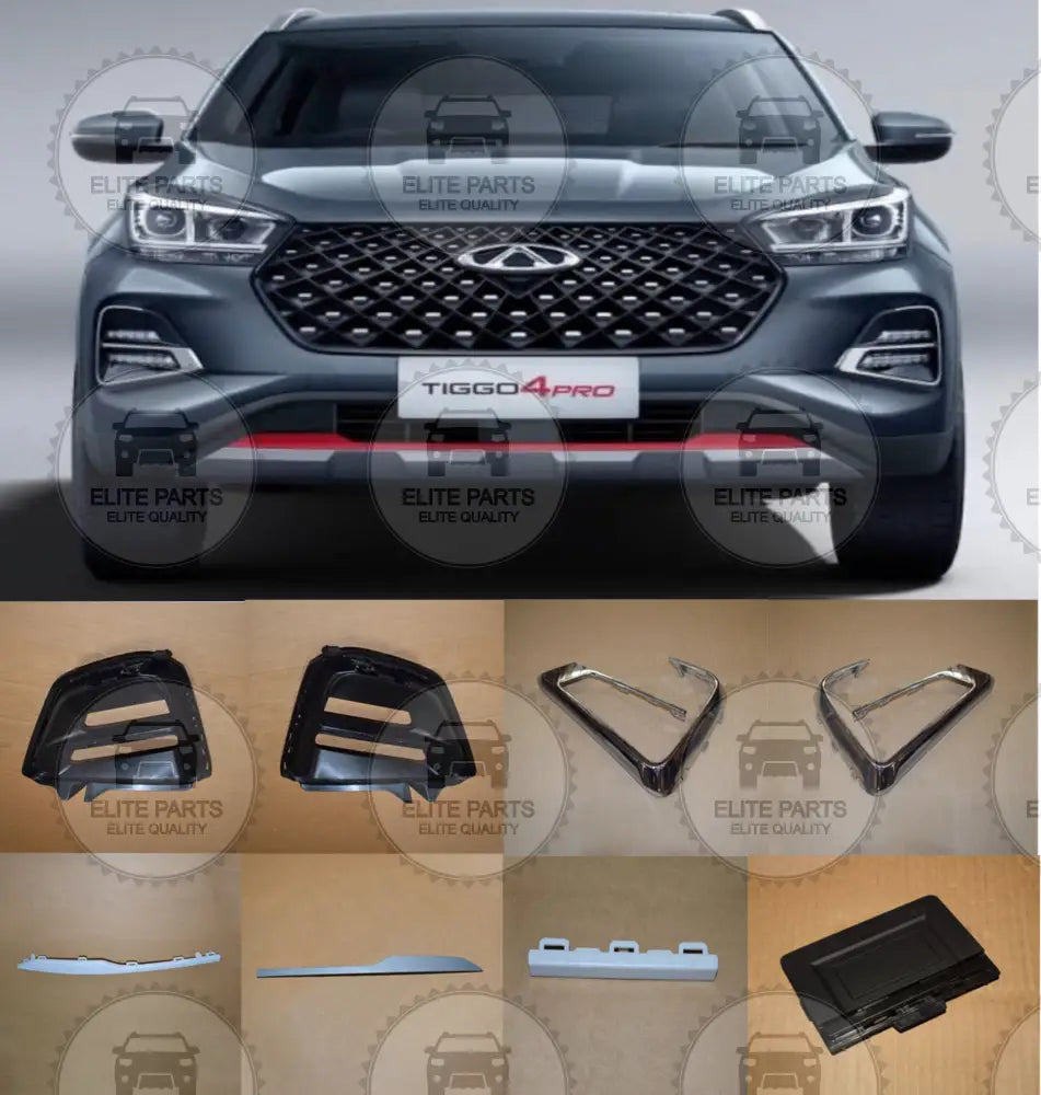 CHERY Tiggo 4 Pro Original Front Bumper Accessory Trims (اكسسوارات اجزاء قطع غيار الصدام الامامى شيرى تيجو 4 برو)