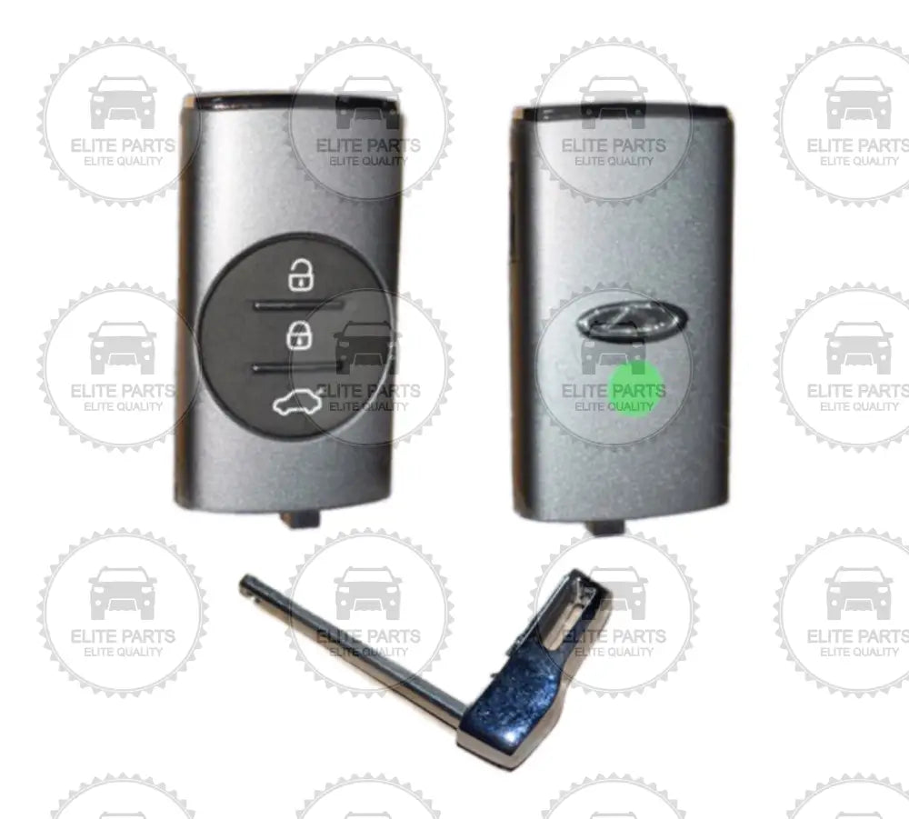 CHERY Tiggo 4 Pro Original Silver Color Smart Remote Control & Mechanical Key Assembly (مفتاح ريموت كنترول ذكي لون فضي شيرى تيجو 4 برو) 804000124AA + 403001709AA-9CN