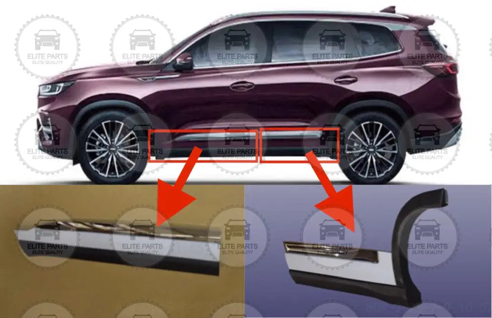 CHERY Tiggo 8 Pro Original Doors Outer Decorative Trim Panels (باكتات الواح بلاستيك عتب الابواب الخارجية شيرى تيجو 8 برو)