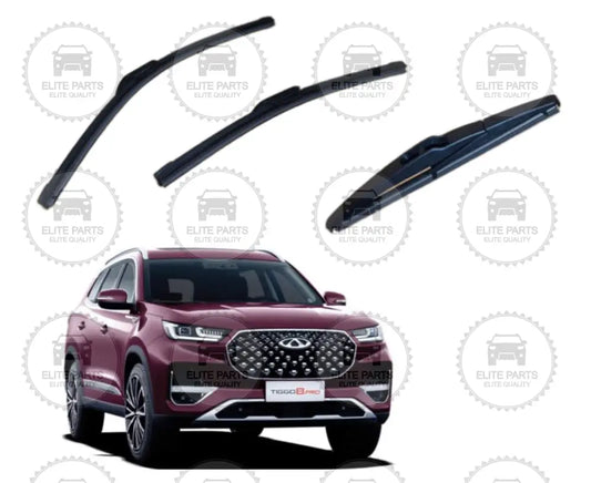 CHERY Tiggo 8 Pro Original Windshield Wipers Blades Kit (مساحات زجاج امامية و خلفية اصلية شيرى تيجو 8 برو) 608000123AA + 608000122AA + 608000107AA