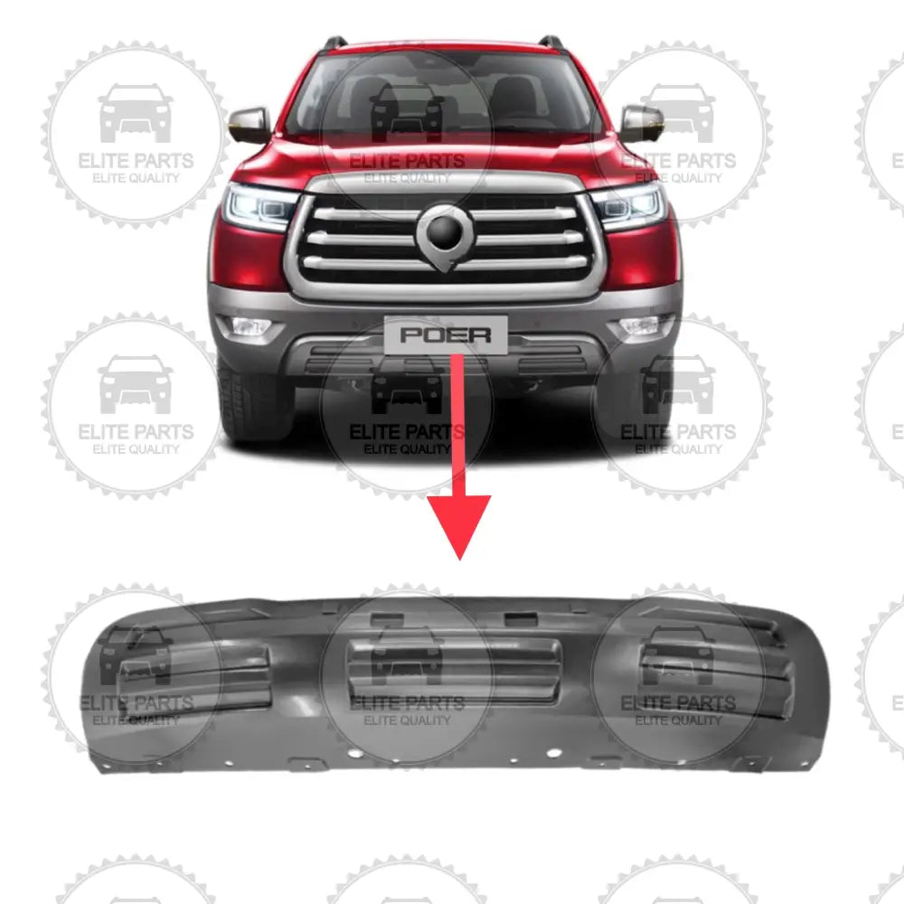 GWM POER Cannon Original Front Bumper Middle Trim Panel (دفيوزر سبويلر صدام امامي سفلي جريت وول بيكب بوير) 2803103XPW14A