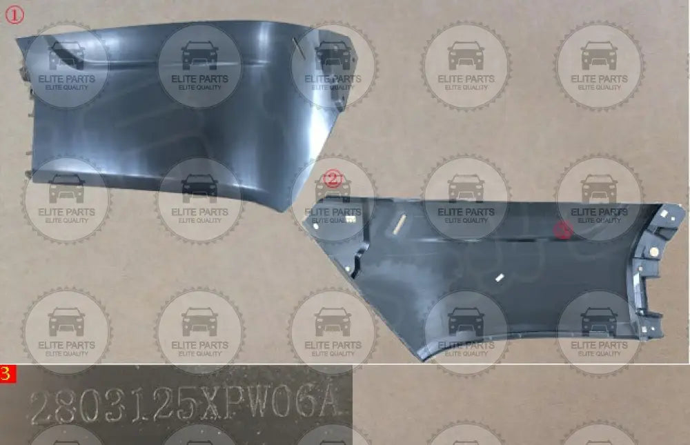 GWM POER Original Front Bumper Right Trim panel (لوح بلاستيك اكسسوار الصدام الامامى جهة اليمين جريت وول بيكب بوير) 2803125XPW06A