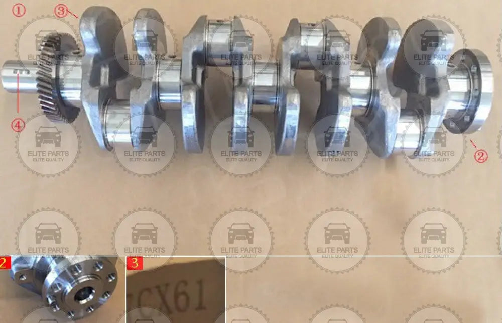GWM POER Original GW4D20M Engine Crankshaft Assembly (عمود كرنك كرنكشافت اصلى جريت وول بيكب بوير محرك ديزل) 1005100XED61