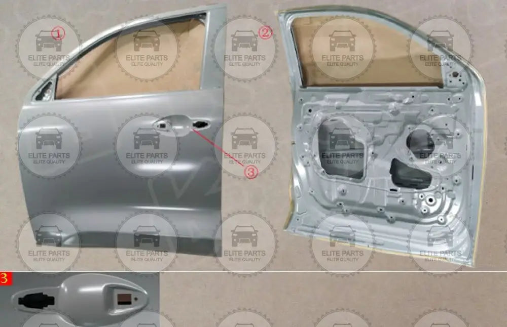 GWM POER Original Left Front Door Sheet Metal Panel Assembly (باب امامي اصلي جهة اليسار جريت وول بيكب بوير) 6101126XPW01A