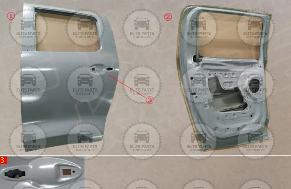 GWM POER Original Left Rear Door Sheet Metal Panel Assembly (باب خلفي اصلي جهة اليسار جريت وول بيكب بوير) 6201124XPW01A