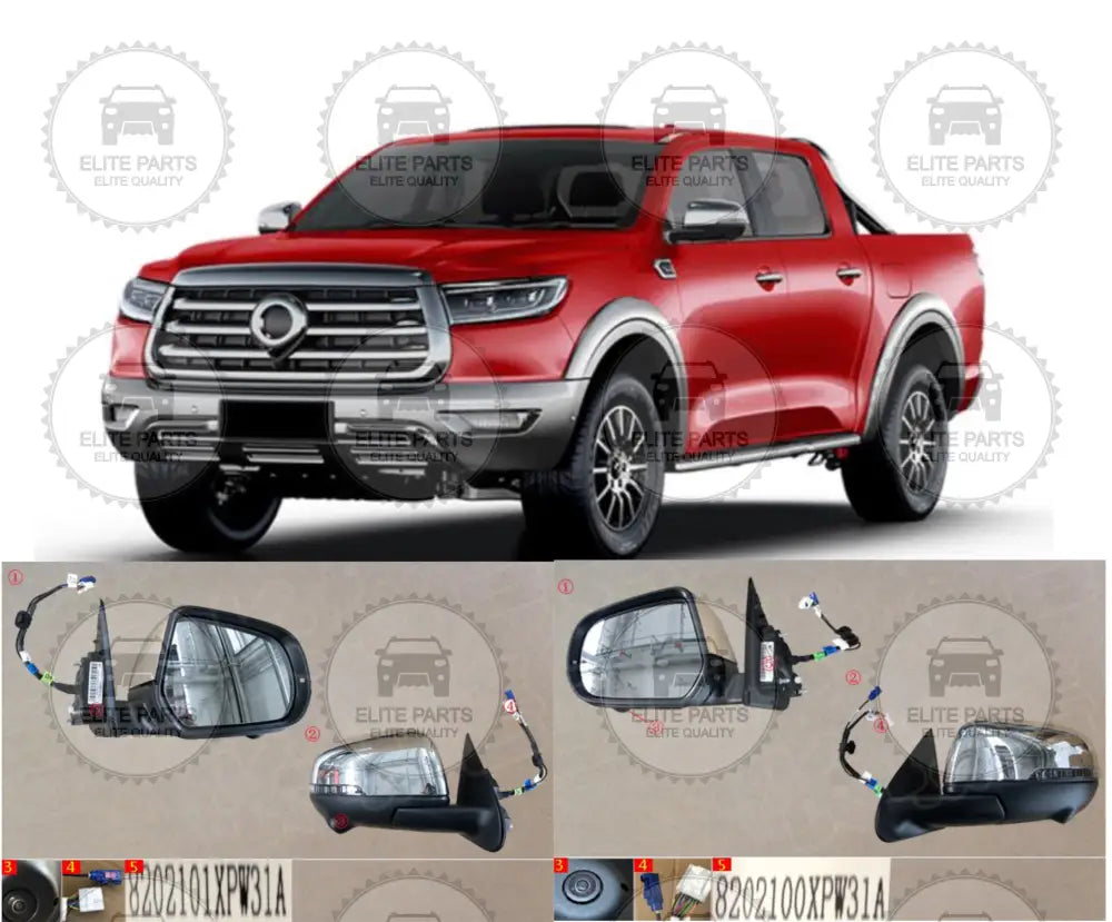 GWM POER Original Rear View Side Mirror Assembly (مرايا جانبية اصلية جريت وول بيكب بوير)
