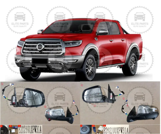 GWM POER Original Rear View Side Mirror Assembly (مرايا جانبية اصلية جريت وول بيكب بوير)