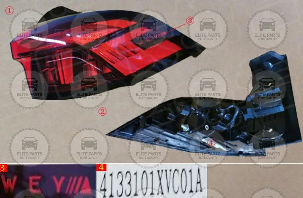 GWM WEY COFFEE 01 Original Right Rear Side Panel Tail Light Lamp (مصباح كشاف خلفي جانبي جهة اليمين جريت وول وى كوفى 01) 4133101XVC01A