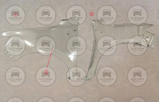 جريت وول بوير كانون مجموعة الحاجز المعدني الأمامي الأيسر المعدني الأصلي (رفرف أمامي من جهة اليسار جريت ووليت بوير) 8403102XPW04A