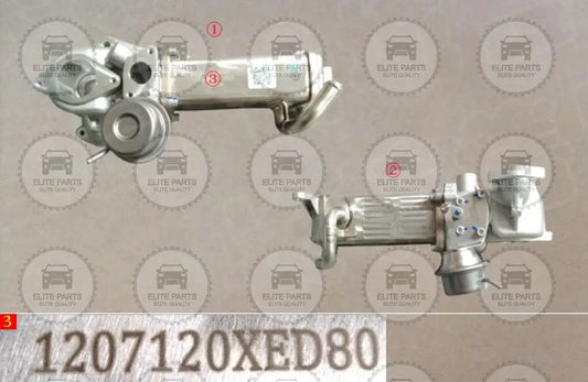 Great Wall POER Diesel Engine Original Exhaust Gas Recirculation Unit EGR Assembly (وحدة اعادة تدوير العادم جريت وول بيكب بوير محرك ديزل) 1207100XED80